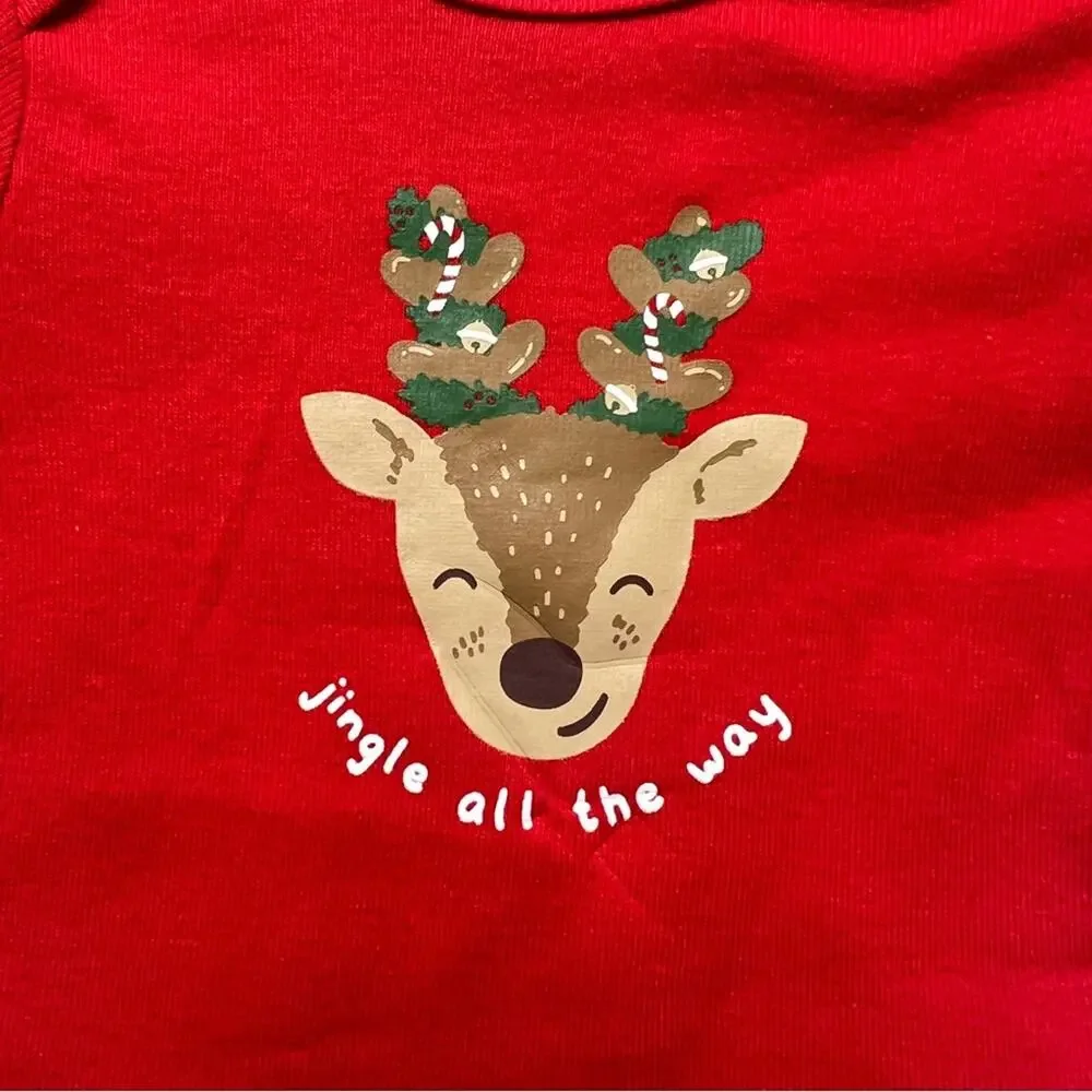Carter's Baby Matching Holiday Christmas Onesie and Legging Set Sz 3M